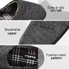 imageKuaiLu MensComfortMoccasinSliponSuedeHouseSlippersMemory FoamCasualLoafersShoes with Arch SupportBlackfur