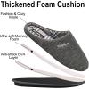 imageKuaiLu MensComfortMoccasinSliponSuedeHouseSlippersMemory FoamCasualLoafersShoes with Arch SupportGreyfur