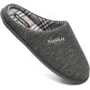 imageKuaiLu MensComfortMoccasinSliponSuedeHouseSlippersMemory FoamCasualLoafersShoes with Arch SupportGreyfur