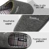 imageKuaiLu MensComfortMoccasinSliponSuedeHouseSlippersMemory FoamCasualLoafersShoes with Arch SupportGreyfur