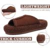 imageKuaiLu Women Cozy Slippers Comfortable Suede Faux Fluff Warm Sherpa Lining ladies Bedroom Slippers