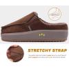 imageKuaiLu Womens Clog Slippers Cozy Suede Warm Plush Lined Arch Support Faux Fur House Ladies Bedroom Slippers Comfy Orthotic Memory Foam Plantar Fasciitis Home Indoor Outdoor Shoes Brown US8