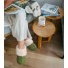 imageKuaiLu Womens Fluff Dual Memory Foam Slippers Ladies Cozy Arch Support Warm Scuff Slippers Slip on Comfy Winter House Shoes with NonSlip Indoor Outdoor Hard SoleGreen