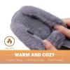 imageKuaiLu Womens Fluff Dual Memory Foam Slippers Ladies Cozy Arch Support Warm Scuff Slippers Slip on Comfy Winter House Shoes with NonSlip Indoor Outdoor Hard SoleDark Grey