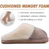 imageKuaiLu Womens Fluff Dual Memory Foam Slippers Ladies Cozy Arch Support Warm Scuff Slippers Slip on Comfy Winter House Shoes with NonSlip Indoor Outdoor Hard SoleBeige