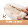 imageKuaiLu Womens Fluff Dual Memory Foam Slippers Ladies Cozy Arch Support Warm Scuff Slippers Slip on Comfy Winter House Shoes with NonSlip Indoor Outdoor Hard SoleApricot