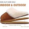 imageKuaiLu Womens Fluff Dual Memory Foam Slippers Ladies Cozy Arch Support Warm Scuff Slippers Slip on Comfy Winter House Shoes with NonSlip Indoor Outdoor Hard SoleChestnut