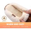 imageKuaiLu Womens Fluff Dual Memory Foam Slippers Ladies Cozy Arch Support Warm Scuff Slippers Slip on Comfy Winter House Shoes with NonSlip Indoor Outdoor Hard SoleChestnut