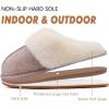 imageKuaiLu Womens Fluff Dual Memory Foam Slippers Ladies Cozy Arch Support Warm Scuff Slippers Slip on Comfy Winter House Shoes with NonSlip Indoor Outdoor Hard SoleBeige