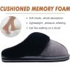 imageKuaiLu Womens Fluff Dual Memory Foam Slippers Ladies Cozy Arch Support Warm Scuff Slippers Slip on Comfy Winter House Shoes with NonSlip Indoor Outdoor Hard SoleBlack