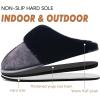 imageKuaiLu Womens Fluff Dual Memory Foam Slippers Ladies Cozy Arch Support Warm Scuff Slippers Slip on Comfy Winter House Shoes with NonSlip Indoor Outdoor Hard SoleBlack
