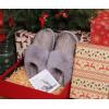 imageKuaiLu Womens Fluff Dual Memory Foam Slippers Ladies Cozy Arch Support Warm Scuff Slippers Slip on Comfy Winter House Shoes with NonSlip Indoor Outdoor Hard SoleGrey