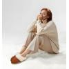 imageKuaiLu Womens Fluff Dual Memory Foam Slippers Ladies Cozy Arch Support Warm Scuff Slippers Slip on Comfy Winter House Shoes with NonSlip Indoor Outdoor Hard SoleChestnut