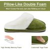 imageKuaiLu Womens Fluff Dual Memory Foam Slippers Ladies Cozy Arch Support Warm Scuff Slippers Slip on Comfy Winter House Shoes with NonSlip Indoor Outdoor Hard SoleGreen