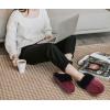 imageKuaiLu Womens Fluff Dual Memory Foam Slippers Ladies Cozy Arch Support Warm Scuff Slippers Slip on Comfy Winter House Shoes with NonSlip Indoor Outdoor Hard SoleRed