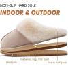 imageKuaiLu Womens Fluff Dual Memory Foam Slippers Ladies Cozy Arch Support Warm Scuff Slippers Slip on Comfy Winter House Shoes with NonSlip Indoor Outdoor Hard SoleApricot