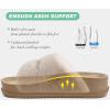 imageKuaiLu Womens Fluff Slippers Plantar Fasciitis Arch Support Platform Slippers Ladies Fashion Open Toe Faux Fur Sliders Womens House Slipper Size 612Beige