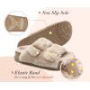 imageKuaiLu Womens Fluff Slippers Plantar Fasciitis Arch Support Platform Slippers Ladies Fashion Open Toe Faux Fur Sliders Womens House Slipper Size 612Beige Plushorder One Size Up