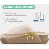 imageKuaiLu Womens Fluff Slippers Plantar Fasciitis Arch Support Platform Slippers Ladies Fashion Open Toe Faux Fur Sliders Womens House Slipper Size 612Beige Plushorder One Size Up