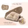 imageKuaiLu Womens Fluff Slippers Plantar Fasciitis Arch Support Platform Slippers Ladies Fashion Open Toe Faux Fur Sliders Womens House Slipper Size 612Beige