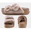 imageKuaiLu Womens Fluff Slippers Plantar Fasciitis Arch Support Platform Slippers Ladies Fashion Open Toe Faux Fur Sliders Womens House Slipper Size 612Camel Brown