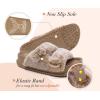 imageKuaiLu Womens Fluff Slippers Plantar Fasciitis Arch Support Platform Slippers Ladies Fashion Open Toe Faux Fur Sliders Womens House Slipper Size 612Camel Brown