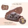 imageKuaiLu Womens Fluff Slippers Plantar Fasciitis Arch Support Platform Slippers Ladies Fashion Open Toe Faux Fur Sliders Womens House Slipper Size 612Coffee Brown