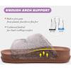imageKuaiLu Womens Fluff Slippers Plantar Fasciitis Arch Support Platform Slippers Ladies Fashion Open Toe Faux Fur Sliders Womens House Slipper Size 612Coffee Brown