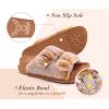 imageKuaiLu Womens Fluff Slippers Plantar Fasciitis Arch Support Platform Slippers Ladies Fashion Open Toe Faux Fur Sliders Womens House Slipper Size 612Khaki