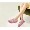 imageKuaiLu Womens Fluff Slippers Plantar Fasciitis Arch Support Platform Slippers Ladies Fashion Open Toe Faux Fur Sliders Womens House Slipper Size 612Lovely Pink