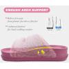 imageKuaiLu Womens Fluff Slippers Plantar Fasciitis Arch Support Platform Slippers Ladies Fashion Open Toe Faux Fur Sliders Womens House Slipper Size 612Lovely Pink