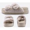 imageKuaiLu Womens Fluff Slippers Plantar Fasciitis Arch Support Platform Slippers Ladies Fashion Open Toe Faux Fur Sliders Womens House Slipper Size 612Snow White