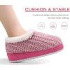 imageKuaiLu Womens House Platform Slippers Cozy Fuzzy Plush Knit Slipper Ladies Warm Fur Lined Winter Slip On Home Bedroom Thick Cushion Shoes Indoor Outdoor Hard SolePink