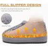 imageKuaiLu Womens House Platform Slippers Cozy Fuzzy Plush Knit Slipper Ladies Warm Fur Lined Winter Slip On Home Bedroom Thick Cushion Shoes Indoor Outdoor Hard SoleGrey