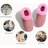 imageKuaiLu Womens House Platform Slippers Cozy Fuzzy Plush Knit Slipper Ladies Warm Fur Lined Winter Slip On Home Bedroom Thick Cushion Shoes Indoor Outdoor Hard SoleLight Pink