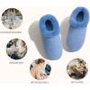 imageKuaiLu Womens House Platform Slippers Cozy Fuzzy Plush Knit Slipper Ladies Warm Fur Lined Winter Slip On Home Bedroom Thick Cushion Shoes Indoor Outdoor Hard SoleLight Blue