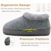 imageKuaiLu Womens House Platform Slippers Cozy Fuzzy Plush Knit Slipper Ladies Warm Fur Lined Winter Slip On Home Bedroom Thick Cushion Shoes Indoor Outdoor Hard SoleLight Grey