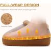 imageKuaiLu Womens House Platform Slippers Cozy Fuzzy Plush Knit Slipper Ladies Warm Fur Lined Winter Slip On Home Bedroom Thick Cushion Shoes Indoor Outdoor Hard SoleKhaki