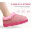 imageKuaiLu Womens House Platform Slippers Cozy Fuzzy Plush Knit Slipper Ladies Warm Fur Lined Winter Slip On Home Bedroom Thick Cushion Shoes Indoor Outdoor Hard SoleLight Pink