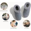 imageKuaiLu Womens House Platform Slippers Cozy Fuzzy Plush Knit Slipper Ladies Warm Fur Lined Winter Slip On Home Bedroom Thick Cushion Shoes Indoor Outdoor Hard SoleLight Grey