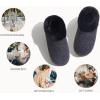 imageKuaiLu Womens House Platform Slippers Cozy Fuzzy Plush Knit Slipper Ladies Warm Fur Lined Winter Slip On Home Bedroom Thick Cushion Shoes Indoor Outdoor Hard SoleAll Black