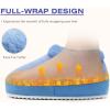 imageKuaiLu Womens House Platform Slippers Cozy Fuzzy Plush Knit Slipper Ladies Warm Fur Lined Winter Slip On Home Bedroom Thick Cushion Shoes Indoor Outdoor Hard SoleLight Blue