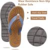 imageKuaiLu Womens NonSlip Casual Arch Support Flip Flops Comfortable Summer Beach Thong SandalsJeans Blue