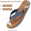 imageKuaiLu Womens NonSlip Casual Arch Support Flip Flops Comfortable Summer Beach Thong SandalsJeans Blue