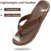 imageKuaiLu Womens NonSlip Casual Arch Support Flip Flops Comfortable Summer Beach Thong SandalsKhaki