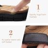 imageKuaiLu Womens NonSlip Casual Arch Support Flip Flops Comfortable Summer Beach Thong SandalsKhaki Black