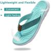 imageKuaiLu Womens NonSlip Casual Arch Support Flip Flops Comfortable Summer Beach Thong SandalsLake Blue