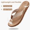 imageKuaiLu Womens NonSlip Casual Arch Support Flip Flops Comfortable Summer Beach Thong SandalsNude