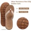 imageKuaiLu Womens NonSlip Casual Arch Support Flip Flops Comfortable Summer Beach Thong SandalsNude