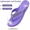imageKuaiLu Womens NonSlip Casual Arch Support Flip Flops Comfortable Summer Beach Thong SandalsPurple